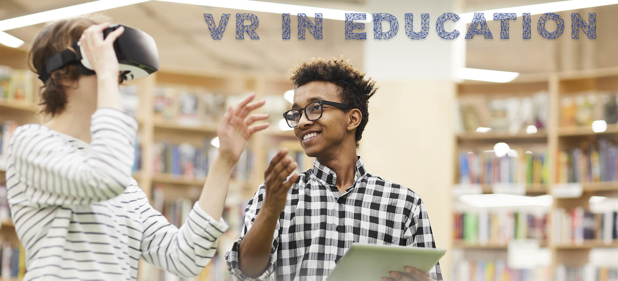 Students using VR